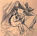 Sebuah kartun pada tahun 1893 yang mengisahkan tentang bersekutunya Prancis dan Rusia dengan tokohnya Marianne (dari Prancis) dan Beruang Rusia yang sedang berpelukan.