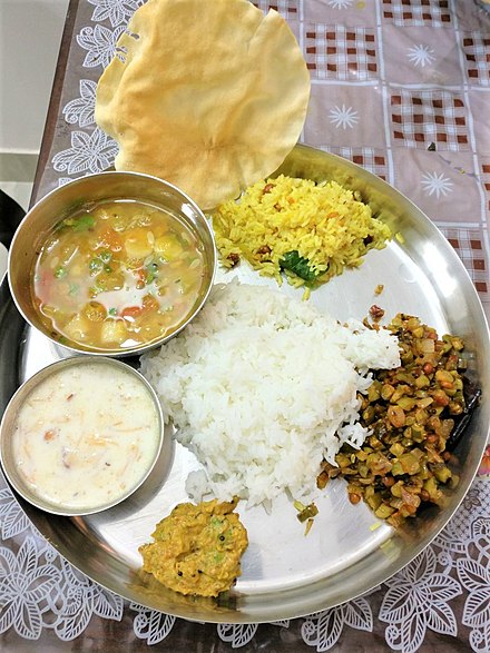 Vegetarian meals for a special day made in a house in Andhra Pradesh, Vijayawada