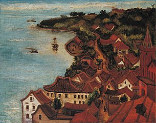 《淡水夕照》/1935年/油彩、画布