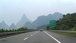 同安鎮付近の汕昆高速道路
