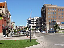 Broadway at Main in downtown Fargo