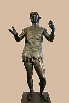 The Mars of Todi, an Etruscan bronze sculpture, c. 400 BC 0 Mars de Todi - Museo Gregoriano Etruscano (1).JPG