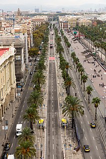 Passeig de Colom, Barcelona street in Barcelona