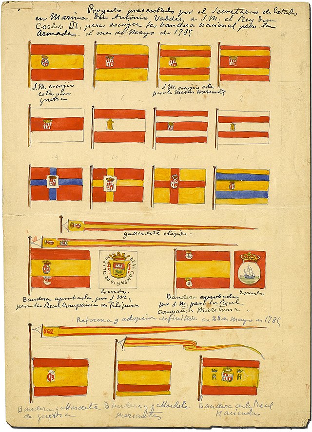 File 1785 Spanish flag proposals.jpg Wikipedia