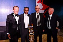 From left to right: Dr. Tom Ludescher, Rajan Arul (General Manager Firmenich Singapore), Guy Parmelin (Federal Councillor of Switzerland), and Thomas Kupfer (former Ambassador of Switzerland to Singapore) 2017 SwissCham Gala Dinner.jpg