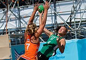 Deutsch: Beachhandball Weltmeisterschaften 2022; 20. Juli 2022 – Frauen, Testspiel, Deutschland-Niederlande English: 2022 Beach handball World Championships; 20 July – Women Test match Germany-Netherlands