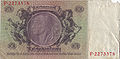 50 Mark, banknote, reverse, 1933