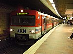 Lokaltåget AKN på Hamburg Hauptbahnhof.