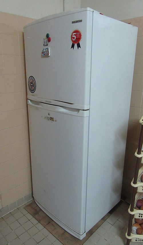 Exterior of a Samsung refrigerator