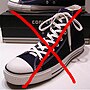 Thumbnail for File:A classic Black pair of Converse All Stars resting on the Black &amp; White Ed. Shoebox (1998-2002) 2.JPG