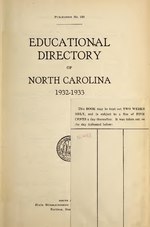 Thumbnail for File:A directory of the school officials of North Carolina (serial) (IA directoryofschoo1932nort).pdf