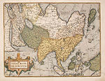 Asia, mappa di Ortelius