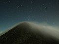 Volcan de Acatenango, seen at night from Volcan de Fuego.