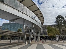 View from the forecourt outside the terminal building