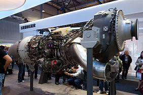 English: Turboprop engine cutaway of an Airbus A400M, presented by MTU Aero Engines on ILA Berlin Air Show 2012.