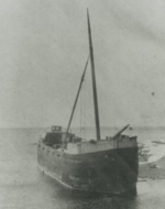 On this day, November 12, in 1895, the fragment of a wrecked vessel was  discovered aground about four miles northeast of Great Point. The stem of  what was concluded to be an