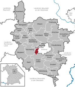 Läget för Ammerthal i Landkreis Amberg-Sulzbach