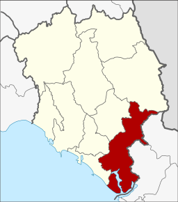 Amplasarea districtului în provincia Chanthaburi