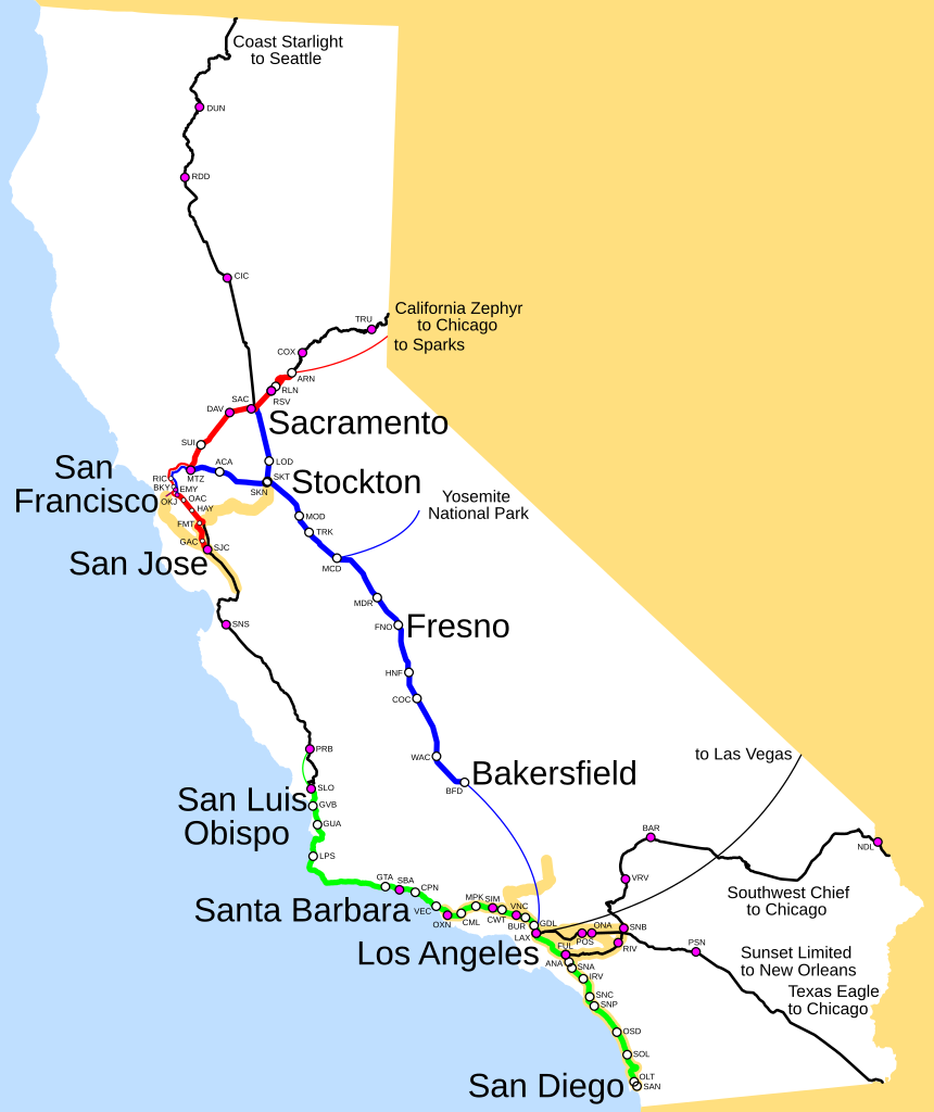 File Amtrak California map.svg Wikimedia Commons