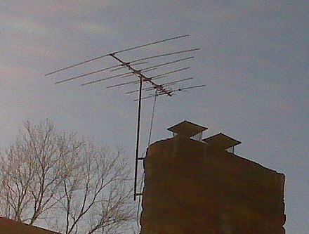 An outdoor high-gain antenna was assumed in planning for DTV reception.