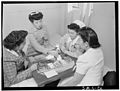 Ansel Adams Manzanar - Bridge game, Nurse Aiko Hamaguchi, Nurse Chiye Yam - LOC ppprs-00107.jpg