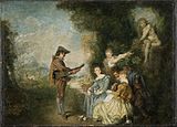 Antoine Watteau, The love Lesson, c. 1716-1717
