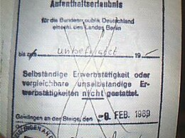 Deutschland Aufenthaltserlaubnis: Geschichte, Betroffenenkreis der Aufenthaltserlaubnis heute, Rechtsgrundlage