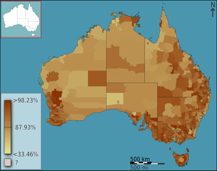 File:Australian Census 2011 demographic map - Australia by SLA - BCP field 5149 Total Dwelling structure Separate house.svg