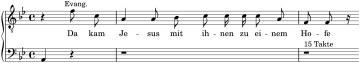 BWV 244 Incipit nro 24 Sitten tuli Jesus.svg