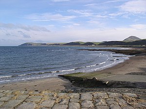 Blick von Süden entlang der Ballantrae Bay