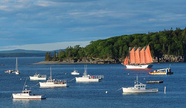 Windjammer in front Porcupine Islands - Bar Harbor (Maine)