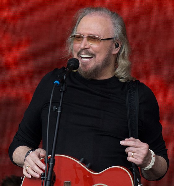 Gibb performing at Glastonbury Festival 2017