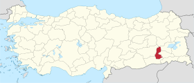 Pozicija provincije Batman na karti Turske