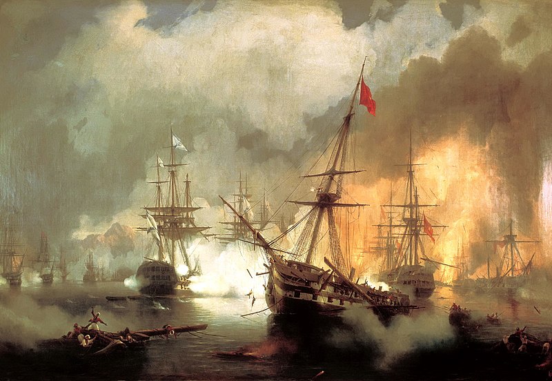 File:Battle of Navarino (by Ivan Aivazovsky, original colors version).jpg