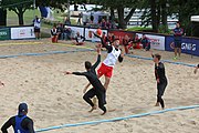 Deutsch: Beachhandball Europameisterschaften 2019 (Beach handball Euro); Tag 3: 4. Juli 2019 – Männer, Hauptrunde Gruppe II, Frankreich-Kroatien 0:2 (16:24, 10:27) English: Beach handball Euro; Day 3: 4 July 2019 – Men Main Round Group II – France-Croatia 0:2 (16:24, 10:27)