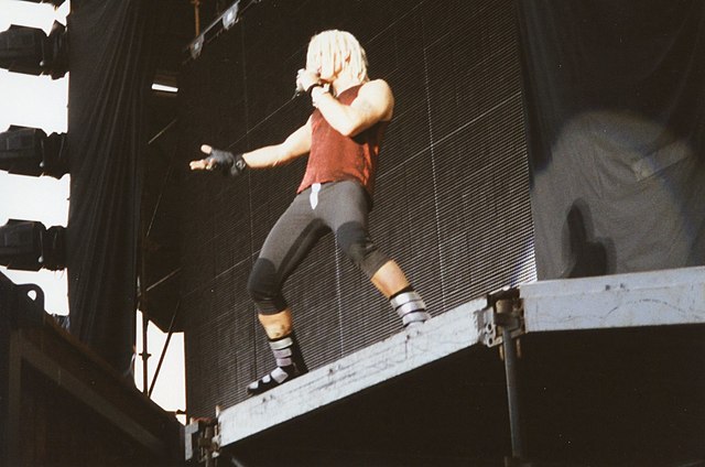 Idol performing at the Milton Keynes Bowl in Buckinghamshire, 1993