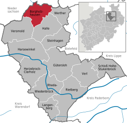 Kaart van Borgholzhausen