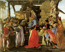 Sandro Botticelli Adorado de la Magiistoj, 111 x 134 cm.