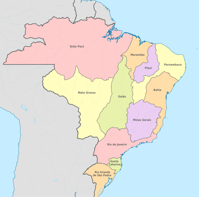 División alministrativa brasileña de 1750