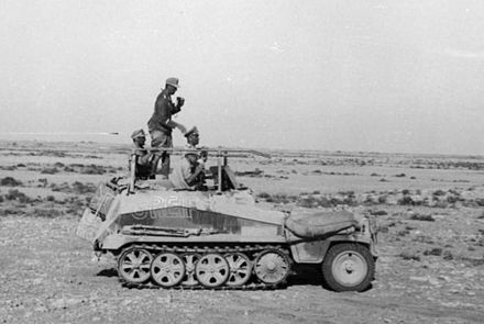 Rommel in a Sd.Kfz. 250/3