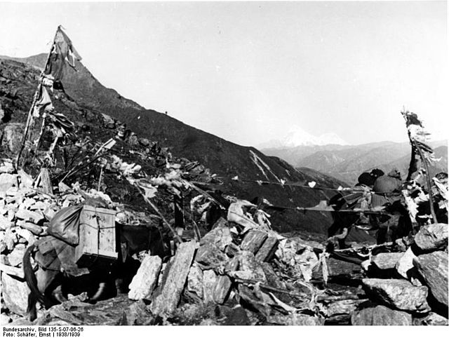 The German expedition to Tibet crossing Nathu La.