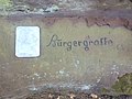 Bürgergrotte bei Niedeck (Porträt und Schriftzug)