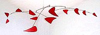 Александр Колдер, Червоний Мобіль, 1956, Пофарбований листовий метал і металеві стержні, Монреальский музей образотворчого мистецтва