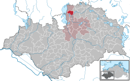 Läget för kommunen Cambs i Landkreis Ludwigslust-Parchim