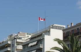 Vue de la mission diplomatique