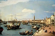 Canaletto : La rive des Schiavoni, vers l'ouest