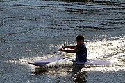 Deutsch: Kanusport bei den Olympischen Jugendspielen 2018; Tag 10, 16. Oktober 2018; Kleines Finale um die Bronzemedaille Jungen Einer-Kajak-Slalom: Tom Bouchardon (Frankreich) - George Snook (Neuseeland) English: Canoeing at the 2018 Summer Youth Olympics at 16 October 2018 – Boys' K1 slalom Bronze Medal Race: Tom Bouchardon (France) - George Snook (New Zealand)