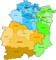 Carte complète des cantons de l'Essonne.