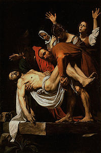 Kristi gravläggning av Caravaggio (nu i Pinacoteca Vaticana)