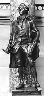 Statue of Charles Carroll Bronze sculpture of Charles Carroll by Richard E. Brooks